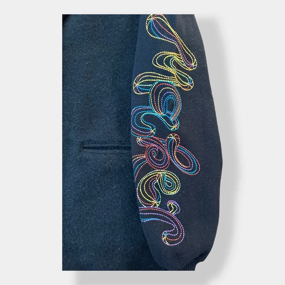 Desigual‎ Long embroidered Love Maker Coat Size L